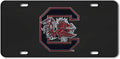 University of South Carolina Gamecocks Metal License Plate Tag Die Cast 3D Black Stainless Steel