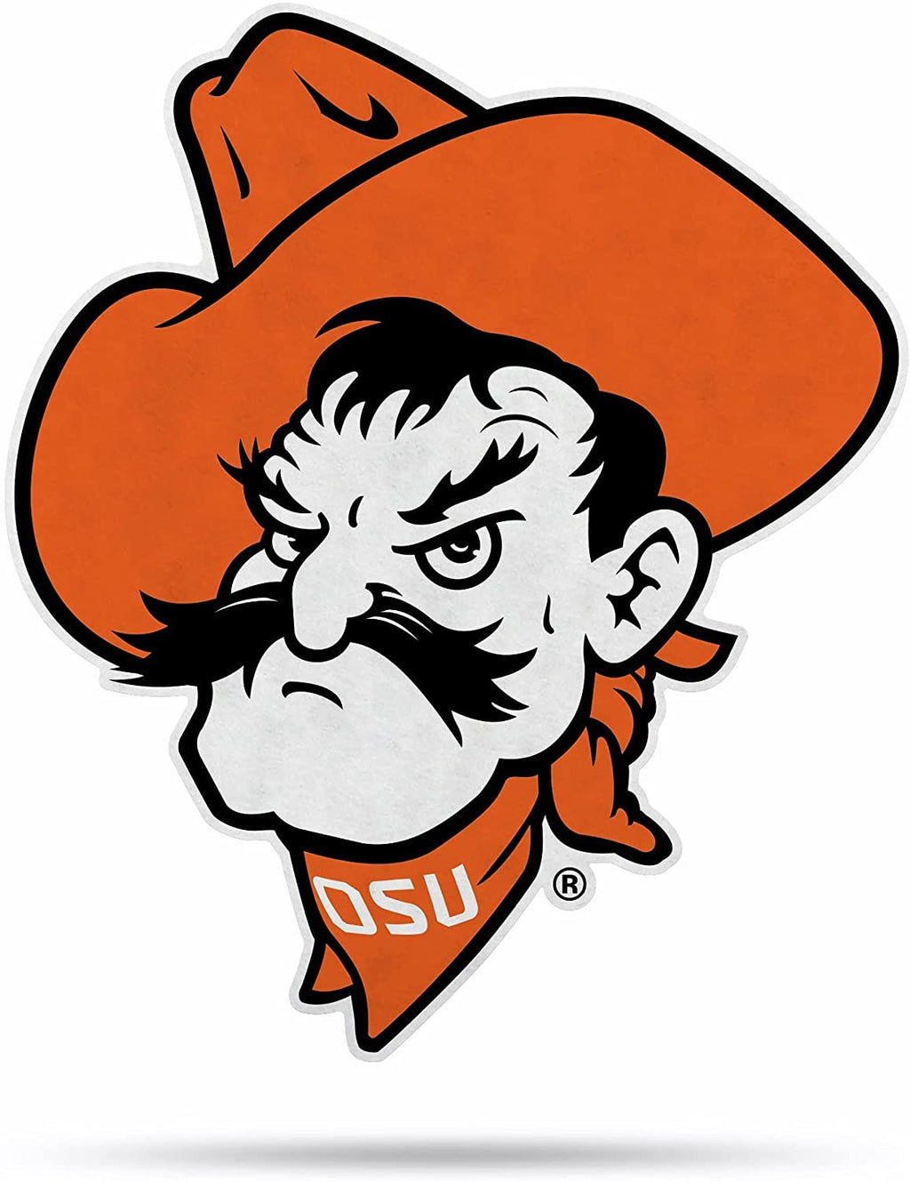 Rico Industries NCAA Oklahoma State Cowboys Shape Cut Mascot Pennant - Home, Living Room, Bedroom, Mancave Decor - Soft Felt Material - Made
