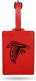 Atlanta Falcons Luggage Bag Tag Laser Engraved Ultra Suede Includes ID Card