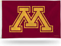 University of Minnesota Golden Gophers Premium 3x5 Feet Flag Banner, Logo Design, Metal Grommets, Outdoor Use, Single Sided