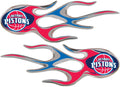 Detroit Pistons 2-pack Micro Flame Flames Auto Decal Emblem Basketball