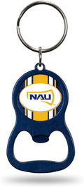 Northern Arizona University Lumberjacks Premium Solid Metal Bottle Opener Keychain, Key Ring, Team Color