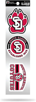 Rico Industries NCAA South Dakota Coyotes 3-Piece Retro Spirit Decals