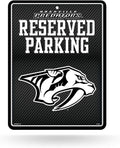 Nashville Predators Metal Parking Novelty Wall Sign 8.5 x 11 Inch Carbon Fiber Design