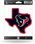 Houston Texans 5 Inch Sticker Decal, Home State Design, Flat Vinyl, Full Adhesive Backing