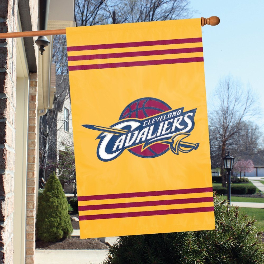 Cleveland Cavaliers Banner Flag, Applique Embroidered, Double Sided, 44x28 Inch