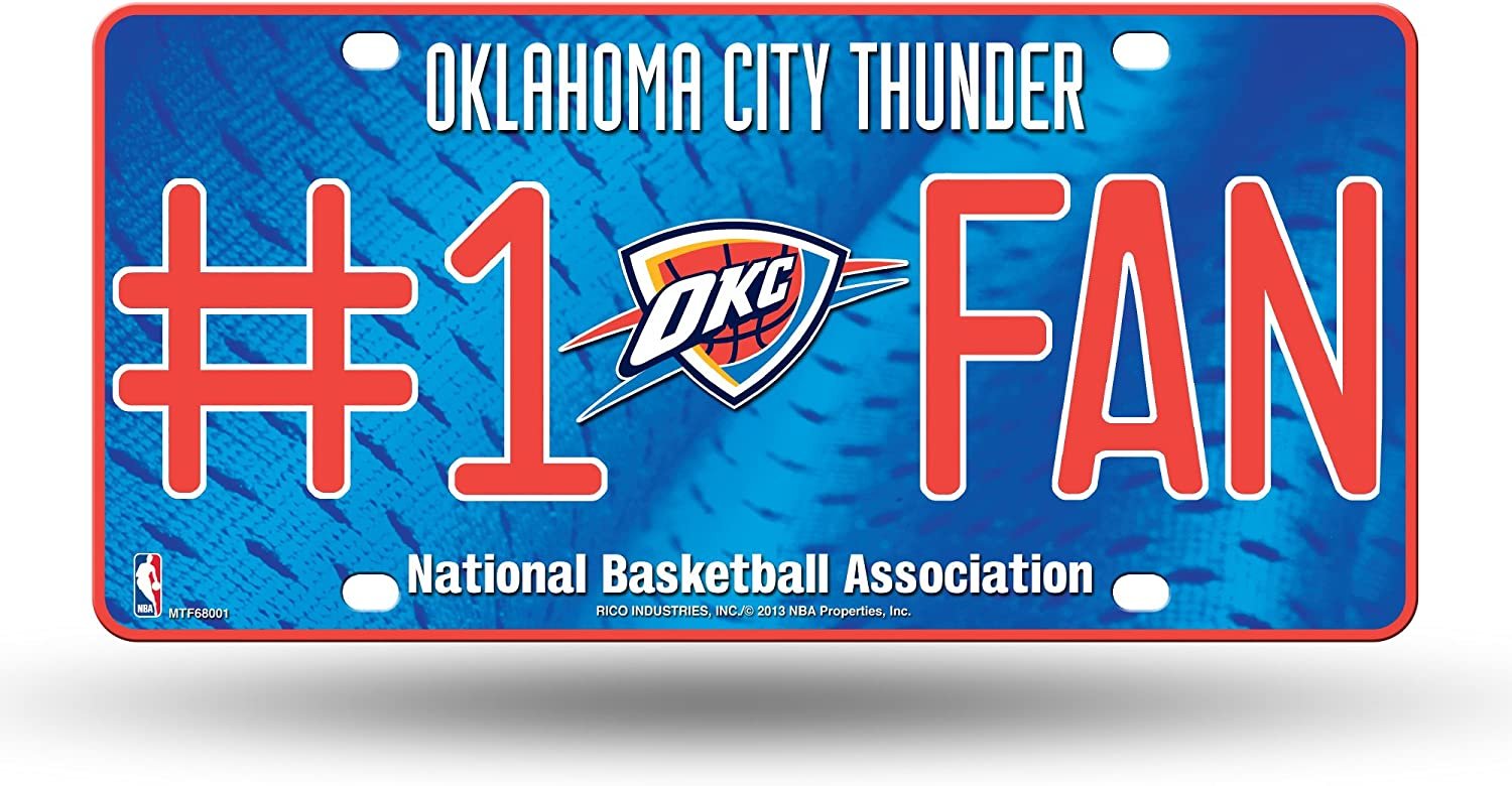 Oklahoma City Thunder #1 Fan Metal Auto Tag