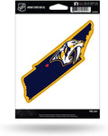 Nashville Predators 5 Inch Sticker Decal, Home State Design, Flat Vinyl, Full Adhesive Backing