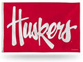 University of Nebraska Cornhuskers Premium 3x5 Feet Flag Banner, Script Design, Metal Grommets, Outdoor Use, Single Sided