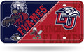 Liberty University Flames Metal Auto Tag License Plate, Split Design, 6x12 Inch