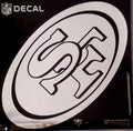 San Francisco 49ers 12 Inch Decal Sticker, Metallic Chrome Shimmer Design