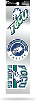 Florida Gulf Coast University Eagles 3-Piece Retro Spirit Decal Sticker Sheet