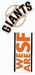 San Francisco Giants 2-Piece Double Up Die Cut Sticker Decal Sheet, 4x8 Inch