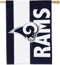 Los Angeles Rams Premium Double Sided Banner House Flag, Embellished Applique, 28x44 Inch