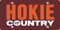 Virginia Tech Hokies Premium Laser Cut Tag License Plate, Country Design, Mirrored Acrylic Inlaid, 12x6 Inch