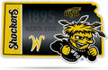 Wichita State Shockers Pennant State Shape 18 Inch Soft Felt University of