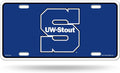 University of Wisconsin Stout Blue Devils Metal Auto Tag License Plate, Logo Design, 6x12 Inch