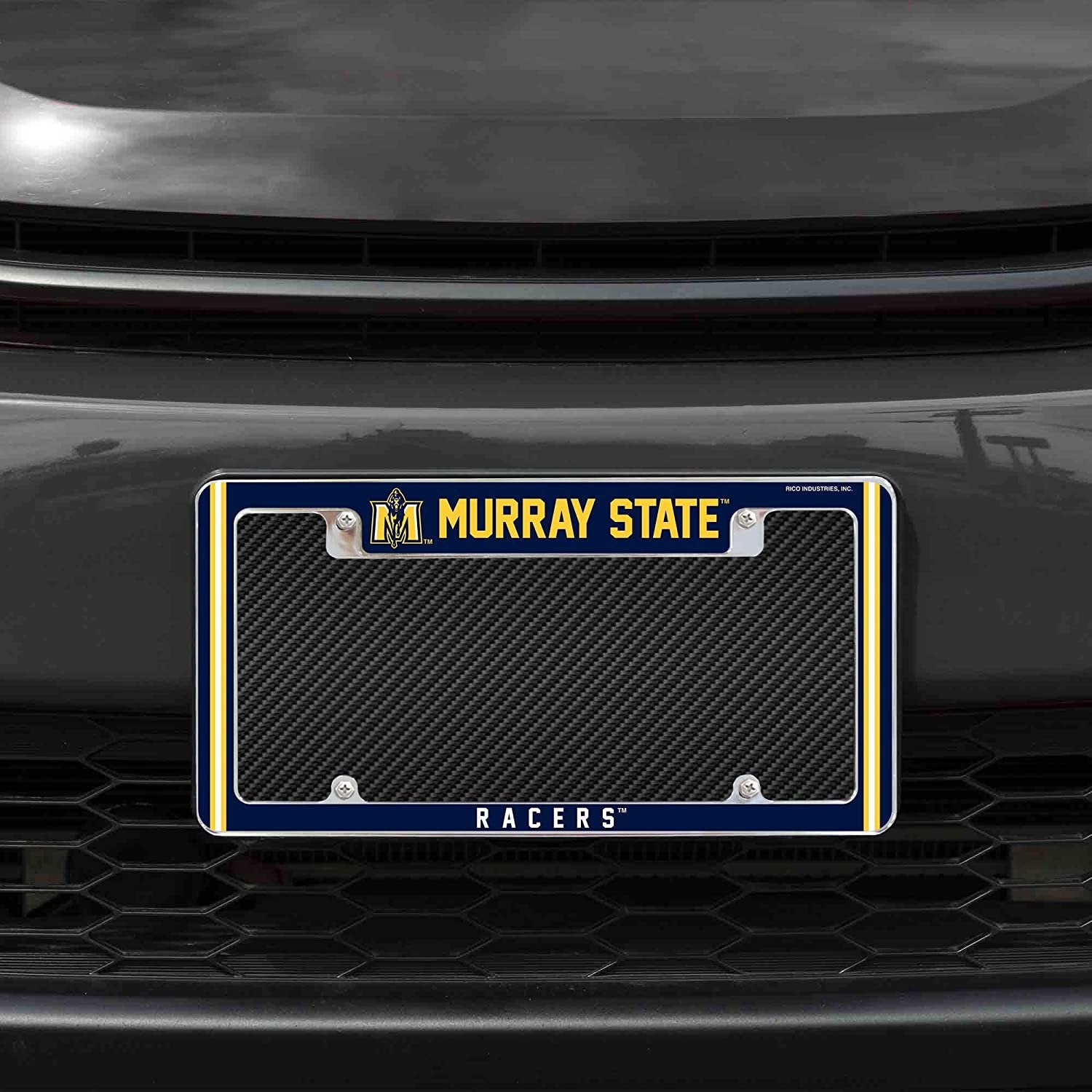 Murray State University Racers Metal License Plate Frame Chrome Tag Cover Alternate Design 6x12 Inch