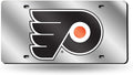 Philadelphia Flyers Premium Laser Cut Tag License Plate, Mirrored Acrylic Inlaid, 12x6 Inch