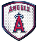 Los Angeles Angels High Intensity Reflector, Shield Shape, Raised Decal Sticker, 2.5x3.5 Inch, Home or Auto, Full Adhesive Backing