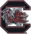University of South Carolina Gamecocks Premium Solid Metal Raised Auto Emblem, Team Color, Shape Cut, Adhesive Backing