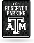 Texas A&M University Aggies Metal Parking Novelty Wall Sign 8.5 x 11 Inch Carbon Fiber Design