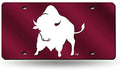 West Texas A&M University Buffaloes Premium Laser Cut Tag License Plate, Red Mirrored Acrylic Inlaid, 12x6 Inch