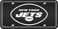 New York Jets Metal Auto Tag License Plate, Carbon Fiber Design, 6x12 Inch