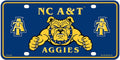 North Carolina A&T University Aggies Metal Auto Tag License Plate, Logo Design, 6x12 Inch