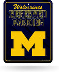 University of Michigan Wolverines Metal Parking Novelty Wall Sign 8.5 x 11 Inch