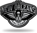 New Orleans Pelicans Silver Chrome Finished Auto Emblem Molded Raised