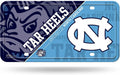University of North Carolina Tar Heels Metal Auto Tag License Plate, Split Design, 6x12 Inch