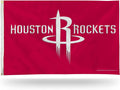 Houston Rockets Premium 3x5 Feet Flag Banner, Logo Design, Metal Grommets, Outdoor Use, Single Sided