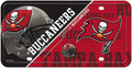 Tampa Bay Buccaneers Metal Auto Tag License Plate, Split Design, 6x12 Inch