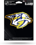 Nashville Predators 5 Inch Die Cut Sticker Decal, Chrome Shimmer Design, Flat Vinyl, Full Adhesive Backing, Peel and Stick Application, Officially Licensed, Made in the USA