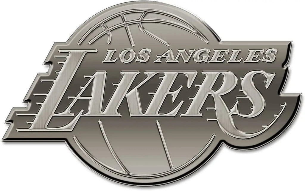 Los Angeles Lakers Solid Metal Auto Emblem Antique Nickel for Car/Truck/SUV