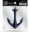 Seattle Kraken 4x4 Inch Die Cut Decal Sticker, Anchor Logo, Clear Backing
