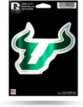 University of South Florida USF 5 Inch Sticker Decal Metallic Shimmer Design Flat Vinyl