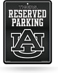 Auburn University Tigers Metal Parking Novelty Wall Sign 8.5 x 11 Inch Carbon Fiber Design