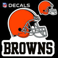 Cleveland Browns 8" LOGO Decal with BONUS DECAL Flat Reusable Auto Home Football