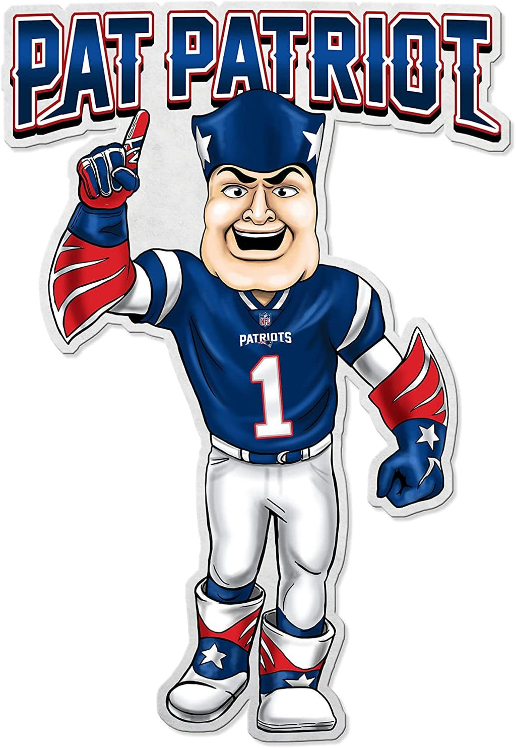 New England Patriots Pennant Mascot Logo 18 Inch Soft Felt