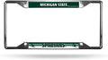 Michigan State University Spartans Premium Metal License Plate Frame Tag Cover, Ez View Design, 12x6 inch, Pre-Drilled Holes, Officially Licensed, Made in the USA!