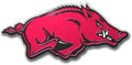 University of Arkansas Razorbacks Auto Emblem, Aluminum Metal, Embossed Team Color, Raised Decal Sticker, Full Adhesive Backing