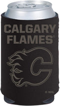 Calgary Flames Tonal Black Design 2-Pack 12oz CAN Neoprene Beverage Insulator Holder Cooler Hockey