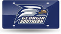 Georgia Southern University Eagles Premium Laser Cut Tag License Plate, Blue Mirrored Acrylic Inlaid, 12x6 Inch