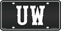 University of Wyoming Cowboys Metal Auto Tag License Plate, Carbon Fiber Design, 6x12 Inch