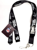 Carolina Panthers Blackout Design Premium Lanyard Keychain Double Sided Breakaway Safety Design Adult 18 Inch