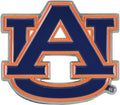 Auburn University Tigers Premium Solid Metal Raised Auto Emblem, Team Color, Shape Cut, Adhesive Backing