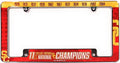 University of Southern California USC Trojans 11X Time Champions Metal License Plate Frame Chrome Tag Cover, All Over Design, 6x12 Inch
