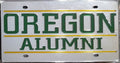 University of Oregon Ducks Alumni Premium Laser Cut Tag License Plate, Mirrored Acrylic Inlaid, 12x6 Inch